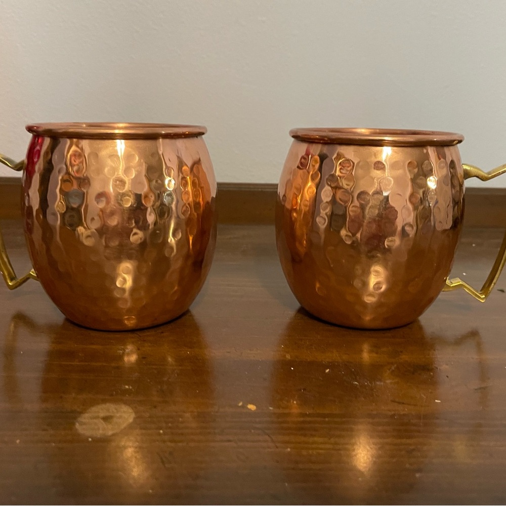 Hammered Copper Moscow Mule Mugs